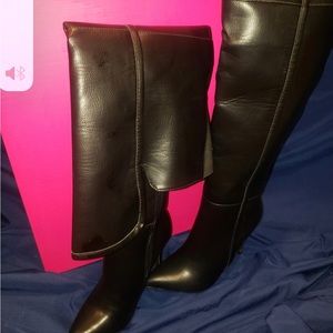 Black over the knee heeled boots, shoe dazzle lola black 7.5 NEW